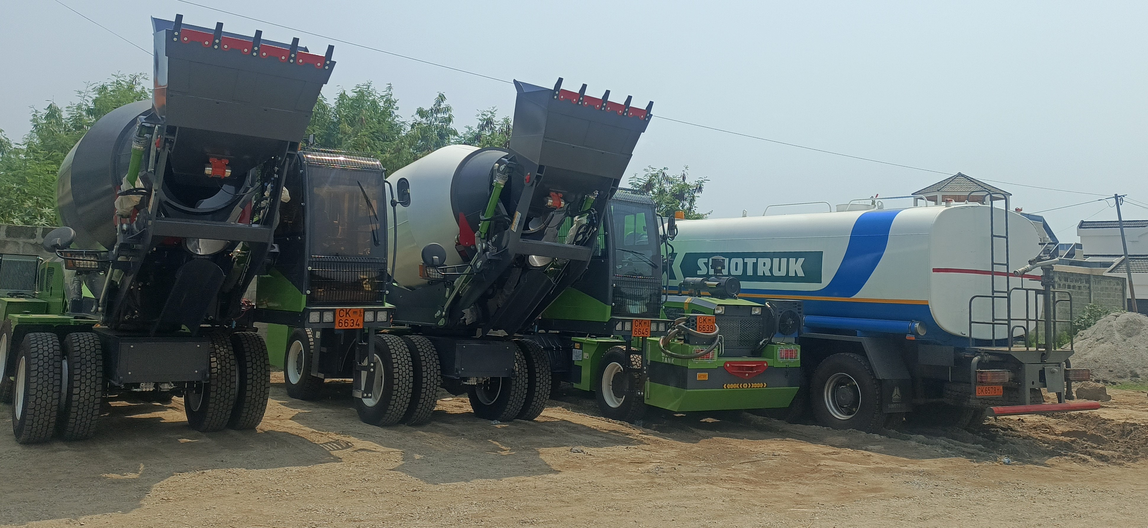 Camions malaxeurs à béton BTB du Groupement BB International, Bénin
